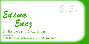 edina encz business card